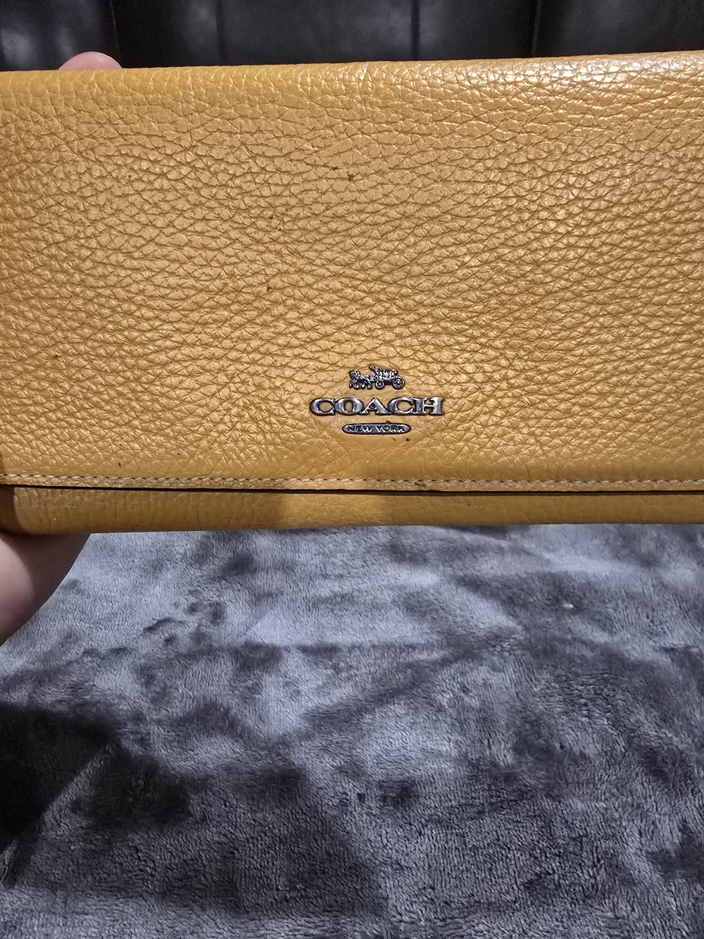 Coach Yellow Leather Continental Wallet - Picture 6 of 8